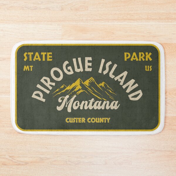 Item preview, Pirogue Island State Park, Custer County, Montana, badge design designed and sold by Wanderful-roads.