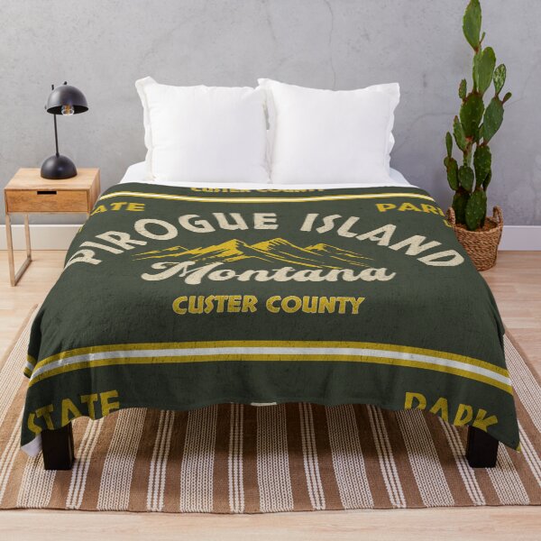 Item preview, Pirogue Island State Park, Custer County, Montana, badge design designed and sold by Wanderful-roads.