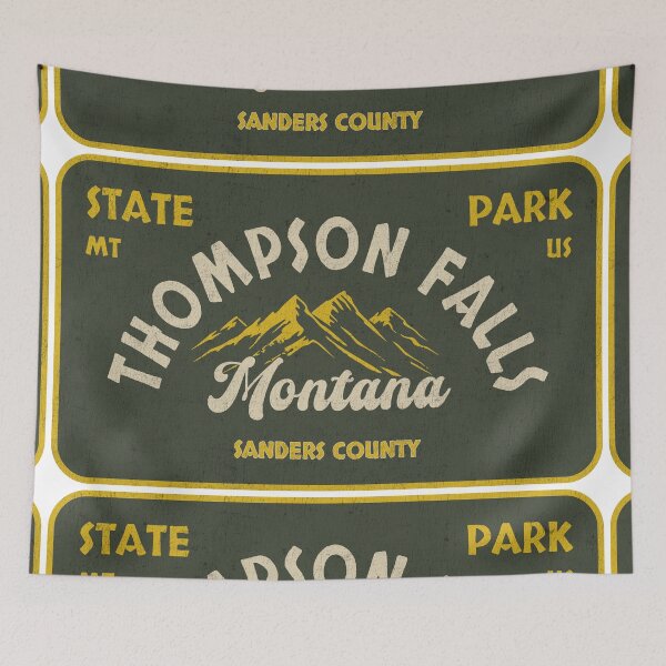 Item preview, Thompson Falls State Park, Sanders County, Montana, badge design designed and sold by Wanderful-roads.