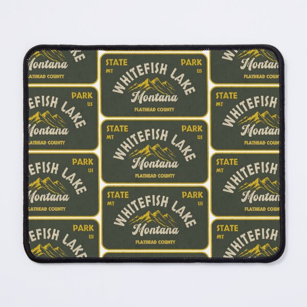 Item preview, Whitefish Lake State Park, Flathead County, Montana, badge design designed and sold by Wanderful-roads.