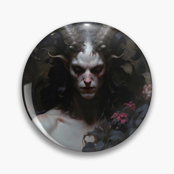 Item preview, Melancholic Satyr with Horns in Dark Garden designed and sold by DarkHolyQueen.