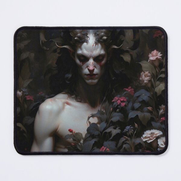 Item preview, Melancholic Satyr with Horns in Dark Garden designed and sold by DarkHolyQueen.