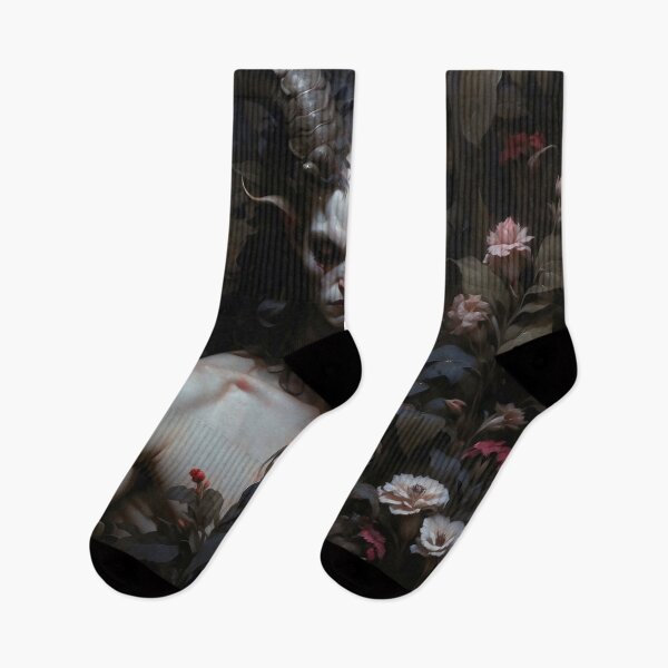 Item preview, Melancholic Satyr with Horns in Dark Garden designed and sold by DarkHolyQueen.