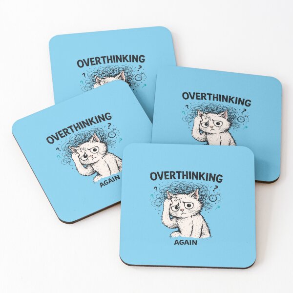 Item preview, Overthinking Again Cat Shirt – Funny Anxiety Cat Meme Tee, Overthinking Humor T-Shirt, Mental Chaos Doodle Cat Design designed and sold by AdicretorDesign.
