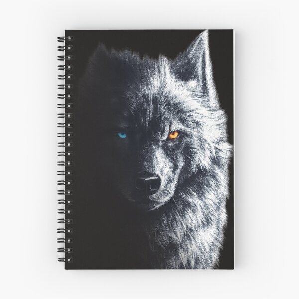Item preview, Half Shadow Wolf – Glowing Blue and Orange Eyes designed and sold by AmitBhambri.