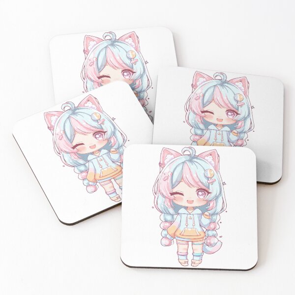 Item preview, Cute Pastel Neko Anime Girl designed and sold by Luna's World - Moody Vibes Studio.