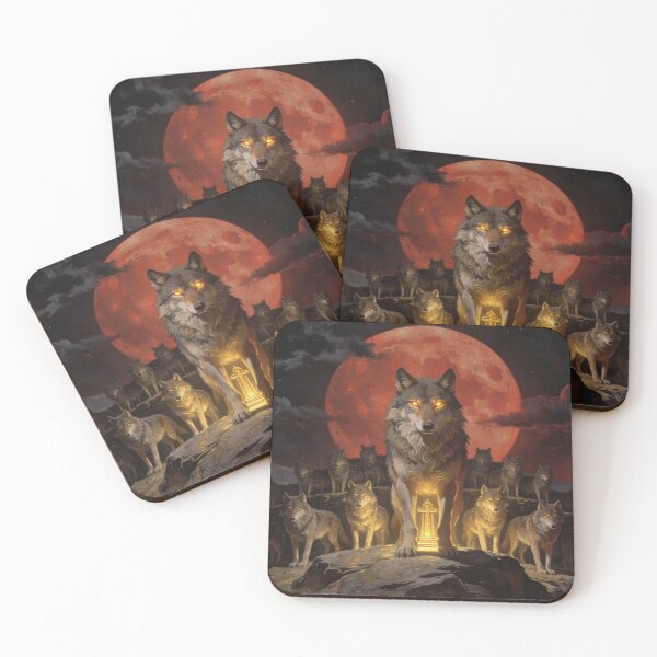 Item preview, Wolf Pack Origin Dark Sacred Armenia Epic Art designed and sold by GeoWhimsy Studio.