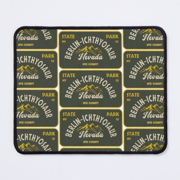 Item preview, Berlin–Ichthyosaur State Park, Nye County, Nevada, badge design designed and sold by Wanderful-roads.