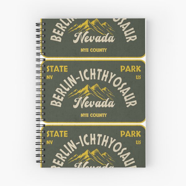 Item preview, Berlin–Ichthyosaur State Park, Nye County, Nevada, badge design designed and sold by Wanderful-roads.