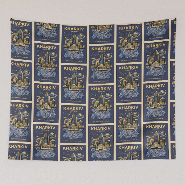 Item preview, Kharkiv Ukraine Retro Vintage Travel Souvenir designed and sold by TravelersGems.