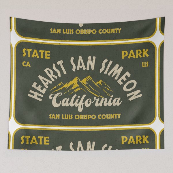 Item preview, Hearst San Simeon State Park, San Luis Obispo County, California, badge design designed and sold by Wanderful-roads.