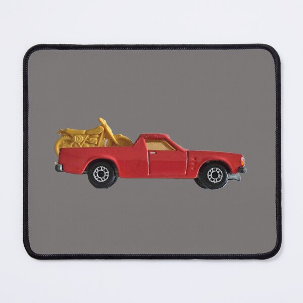 Item preview, Retro Toy Holden Ute 1970s With Dirtbikes - Red/Yellow designed and sold by russellglantz.