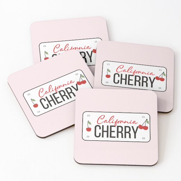 Item preview, Red Cherry California. License Plate. designed and sold by CoCoArt-Ua.