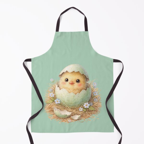 Item preview, Hatching Easter Chick – Cute Baby Chick in Egg Watercolour Art designed and sold by inspired-works.