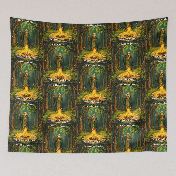 Item preview, The Hierophant - Tarot Card from Wildwood Green Witch Tarot Deck  designed and sold by Earth Nature Creations.