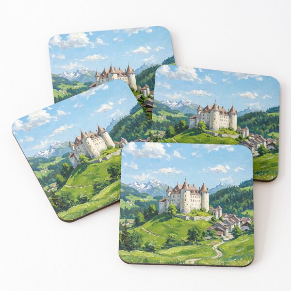 Item preview, Castle Gruyeres Scenic Alps Summer designed and sold by Vista Atelier.