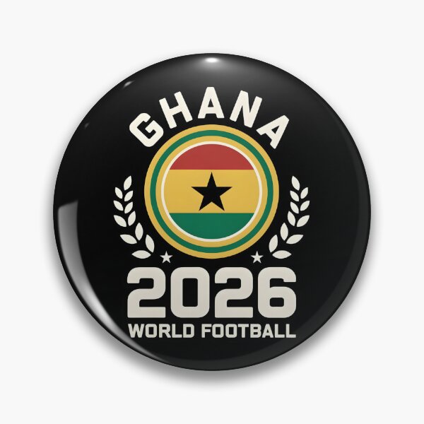 Item preview, Ghana Black Stars 2026 | Vintage Heritage Football Fan Badge designed and sold by dudelinart.