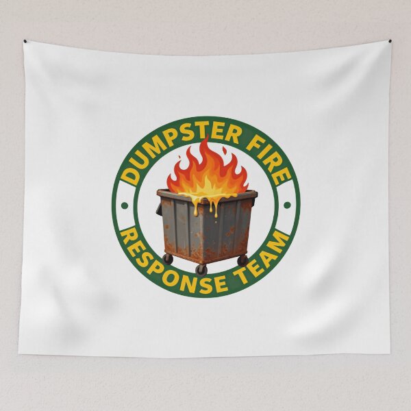Item preview, Dumpster Fire Response Team Always Surviving Workplace Chaos With Funny Attitude designed and sold by SkeletonsDanger.