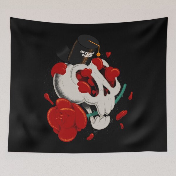 Item preview, Love Skull on Afterlife Station with Rose designed and sold by Szymon Kalle.