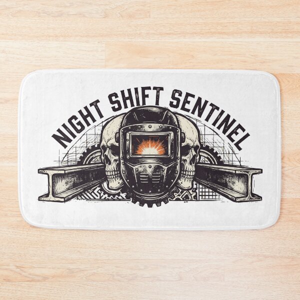 Item preview, Night Shift Sentinel Welder - Heavy Industrial Linocut Art designed and sold by Mdozet.