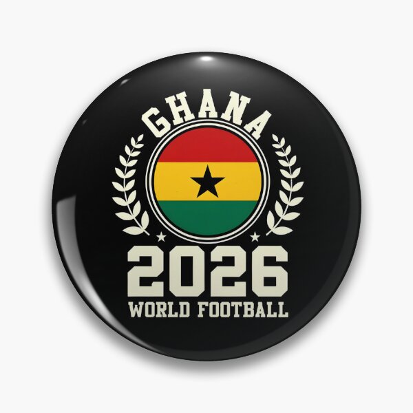 Item preview, Ghana Black Stars 2026 | Vintage Heritage Football Fan Badge designed and sold by dudelinart.