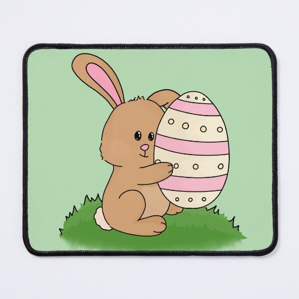 Item preview, Easter bunny hugging egg designed and sold by CarlyCaia.