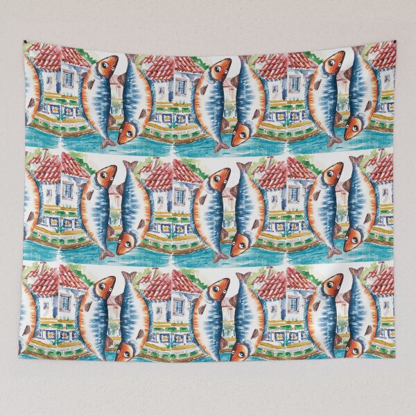 Item preview, Sardinha,watercolor. designed and sold by elegantpaterns.
