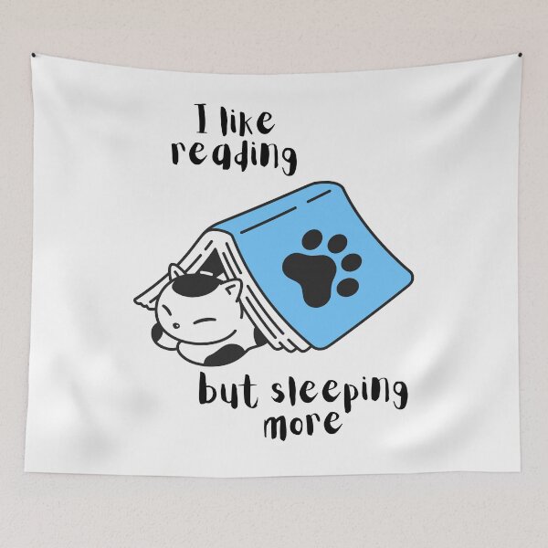 Item preview, I Like Reading But Sleeping More. designed and sold by Dinasshop.