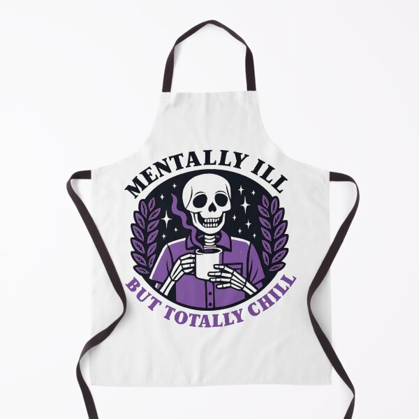 Item preview, Mentally Ill But Totally Chill Skeleton designed and sold by GamerGearTees.