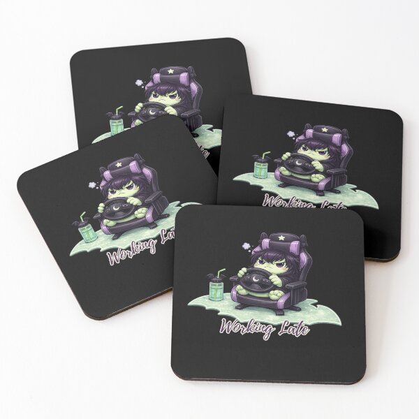 Item preview, Working late Emo goth gaming frog designed and sold by BritishDelights.
