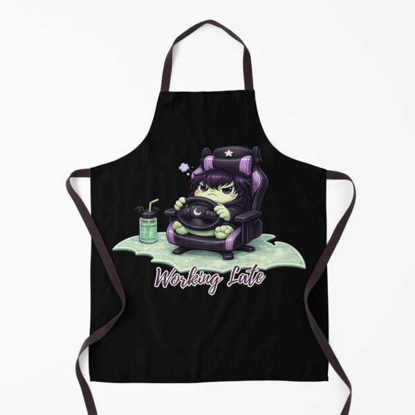Item preview, Working late Emo goth gaming frog designed and sold by BritishDelights.