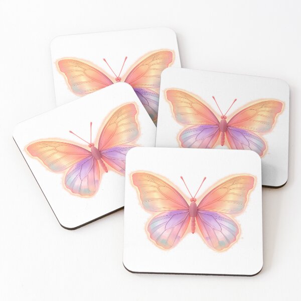 Item preview, Glowing Pastel Butterfly Soft Neon Aesthetic Wings designed and sold by DreamelleStudio.