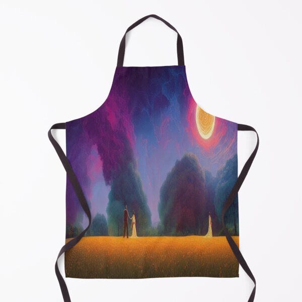 Item preview, Surreal dreamscape with golden fields, luminous skies, and mystical figures designed and sold by FotoworldEdel.