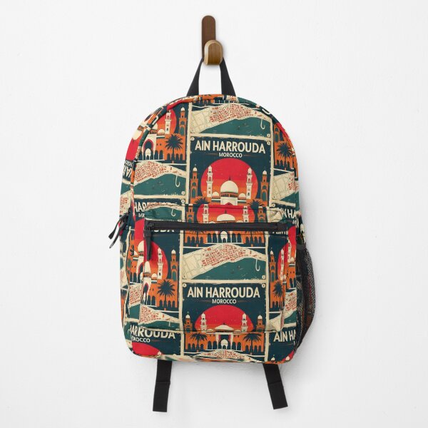 Item preview, Ain Harrouda Morocco Retro Vintage Travel Design designed and sold by TravelersGems.