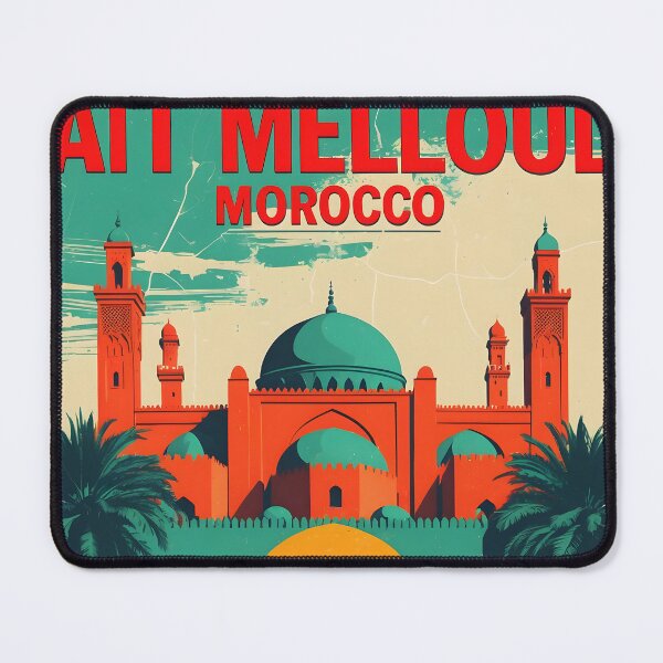 Item preview, Ait Melloul Morocco Retro Vintage Travel Design designed and sold by TravelersGems.