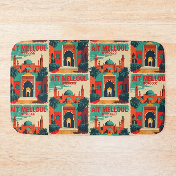 Item preview, Ait Melloul Morocco Retro Vintage Travel Design designed and sold by TravelersGems.