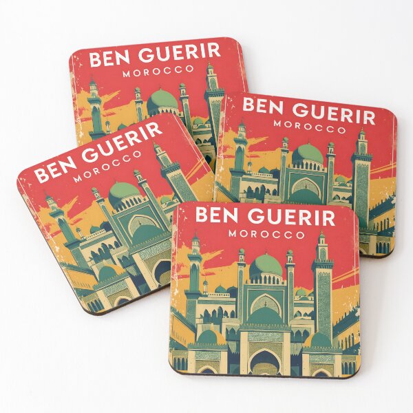 Item preview, Ben Guerir Morocco Retro Vintage Travel Design designed and sold by TravelersGems.