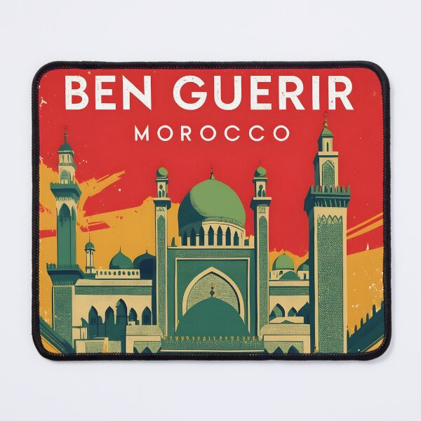 Item preview, Ben Guerir Morocco Retro Vintage Travel Design designed and sold by TravelersGems.