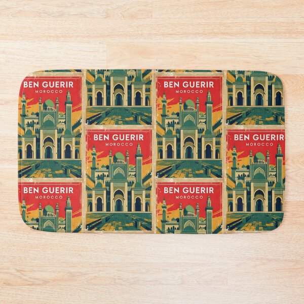 Item preview, Ben Guerir Morocco Retro Vintage Travel Design designed and sold by TravelersGems.