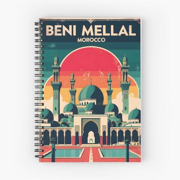 Item preview, Beni Mellal Morocco Retro Vintage Travel Design designed and sold by TravelersGems.