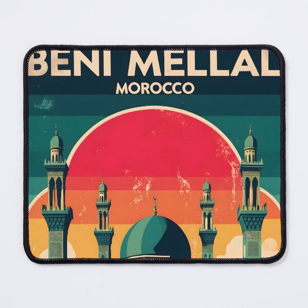 Item preview, Beni Mellal Morocco Retro Vintage Travel Design designed and sold by TravelersGems.