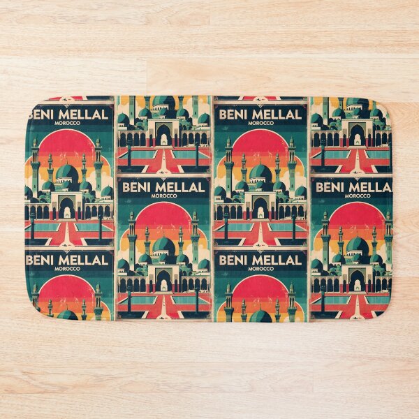 Item preview, Beni Mellal Morocco Retro Vintage Travel Design designed and sold by TravelersGems.