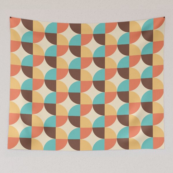 Item preview, Retro geometric seamless repeating pattern designed and sold by SeamlessDsign.