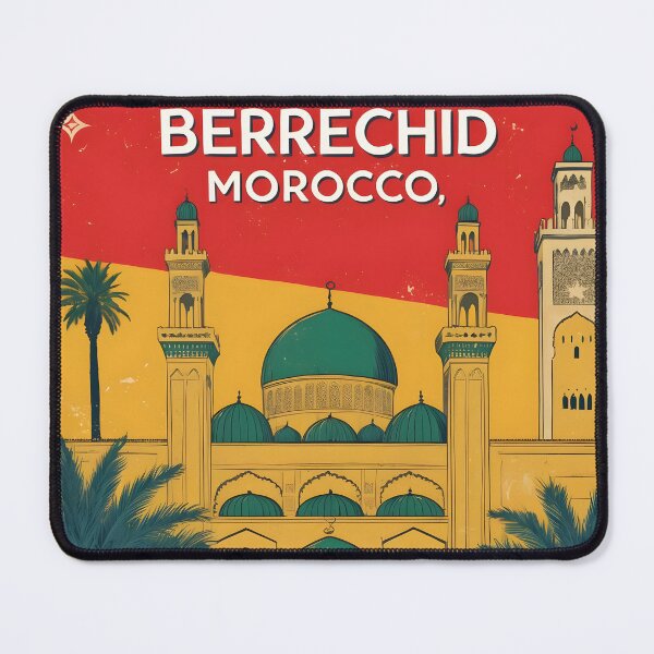 Item preview, Berrechid Morocco Retro Vintage Travel Design designed and sold by TravelersGems.