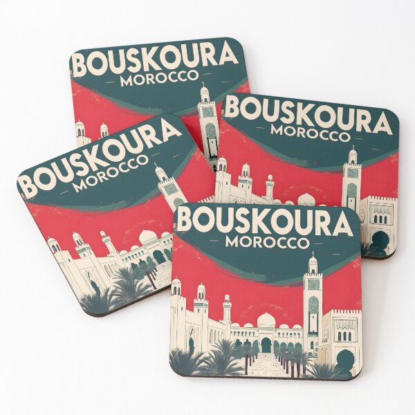 Item preview, Bouskoura Morocco Retro Vintage Travel Design designed and sold by TravelersGems.
