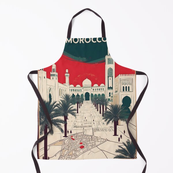 Item preview, Bouskoura Morocco Retro Vintage Travel Design designed and sold by TravelersGems.