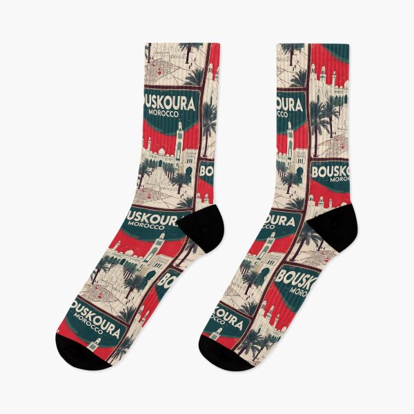 Item preview, Bouskoura Morocco Retro Vintage Travel Design designed and sold by TravelersGems.