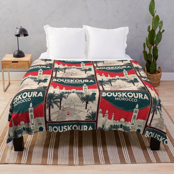 Item preview, Bouskoura Morocco Retro Vintage Travel Design designed and sold by TravelersGems.