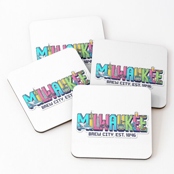 Item preview, Milwaukee Brew City Pixel Art Sticker - Retro Icons designed and sold by RDproject.