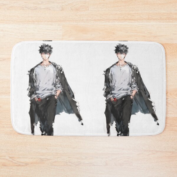 Item preview, Monochrome Rebel – Anime Streetwear Boy designed and sold by EchoWave11.